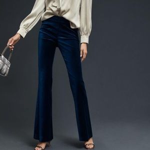 Anthropologie Velvet Flare Pants